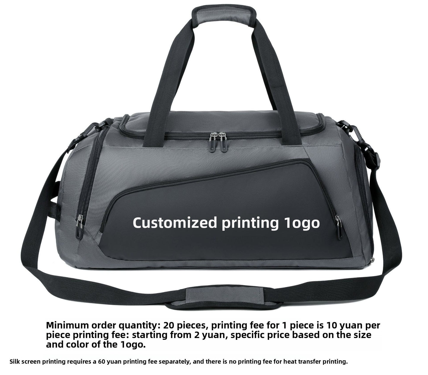 Fitness bag: Large-capacity dry-wet separation sports bag
