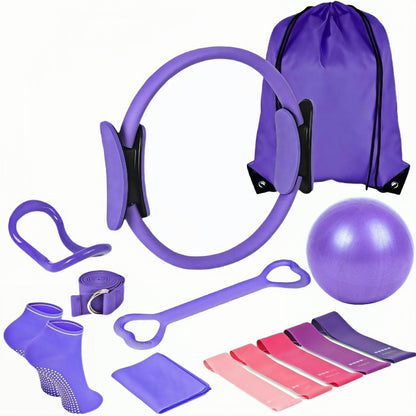 Pilates Elastic Resistance Ring Set