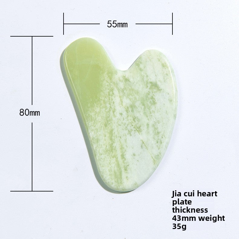 Jade Facial Roller and Gua Sha Massage Set