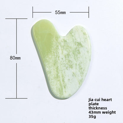 Jade Facial Roller and Gua Sha Massage Set