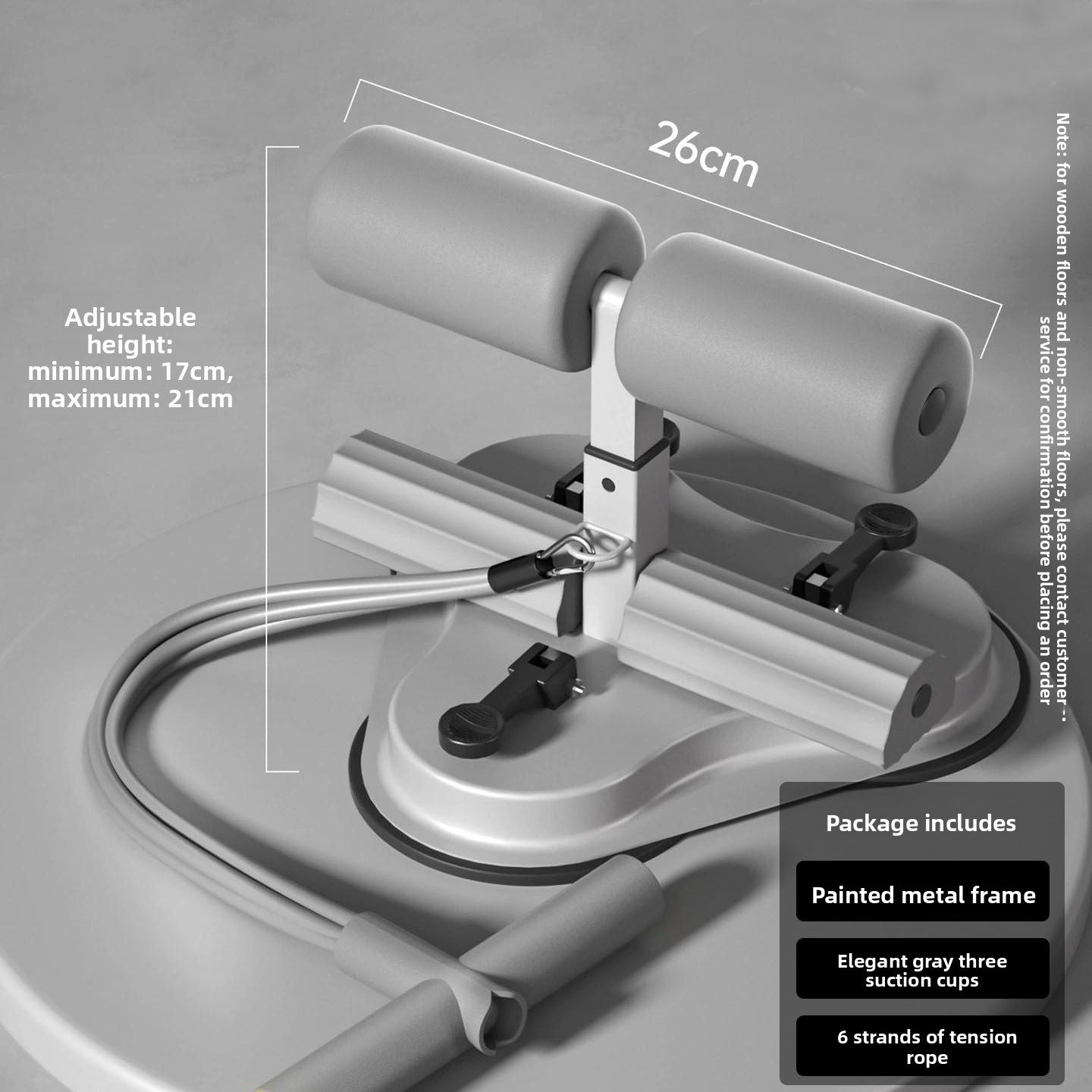 Three-Suction-Cup Sit-Up Multi-Functional Exercise and Fitness Equipment