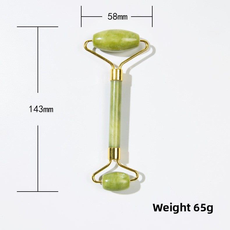Jade Facial Roller and Gua Sha Massage Set