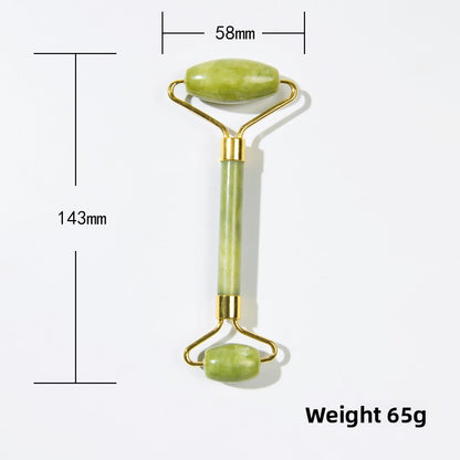 Jade Facial Roller and Gua Sha Massage Set
