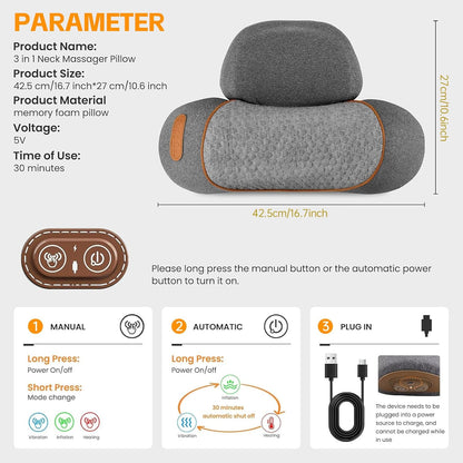 Switch Cervical Spine Pillow to Protect the Vertebrae for Sleeping Special Massage Spine Non-Traction Heating Compress