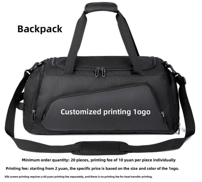 Fitness bag: Large-capacity dry-wet separation sports bag